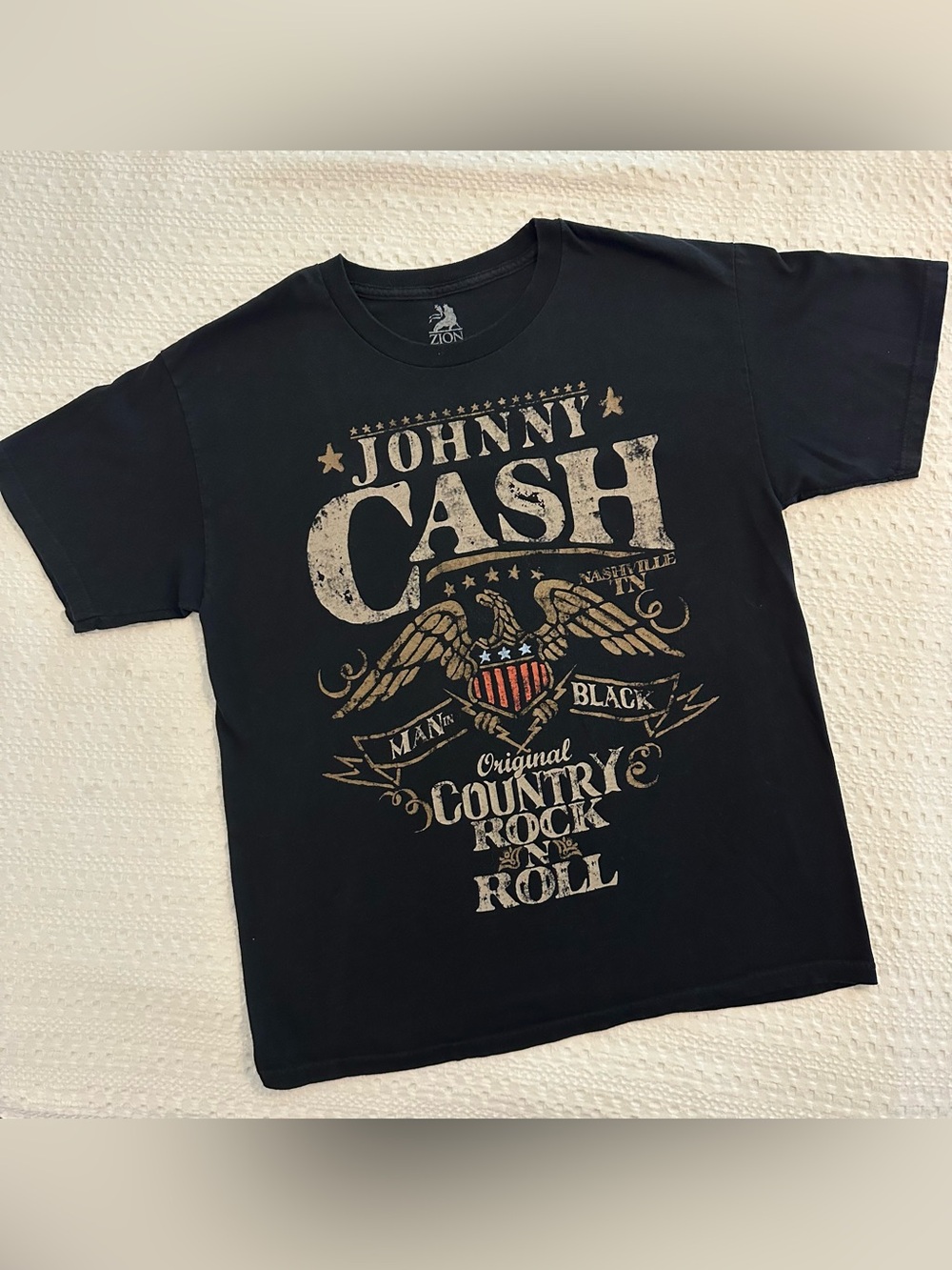 Zion Rootswear Black Johnny Cash Graphic Tee